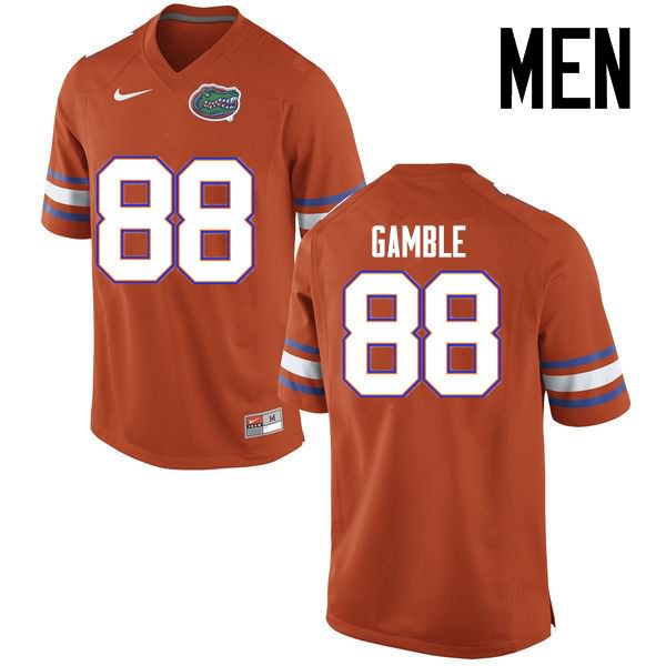 NCAA Florida Gators Kemore Gamble Men's #88 Nike Orange Stitched Authentic College Football Jersey ECI7864BI